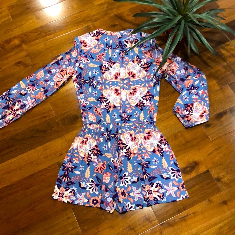 NWT OLD NAVY Pink and Blue Floral Romper - Picture 2 of 7